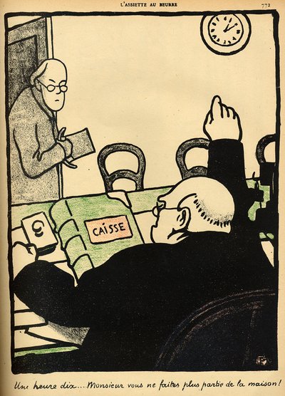 Een werkgever ontslaat een van zijn werknemers, uit 